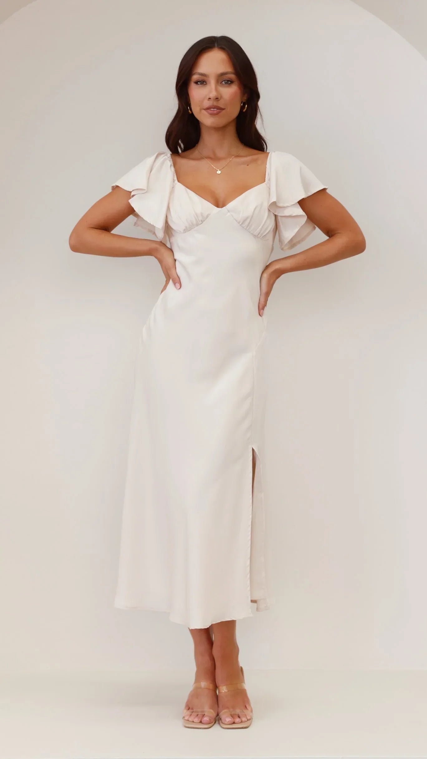 Louisa Midi Dress - Ivory