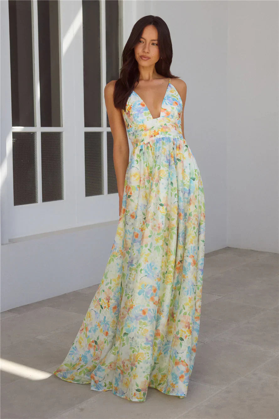 Buttercup Fields Maxi Dress Print