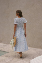 Floral Dreams Maxi Dress Blue